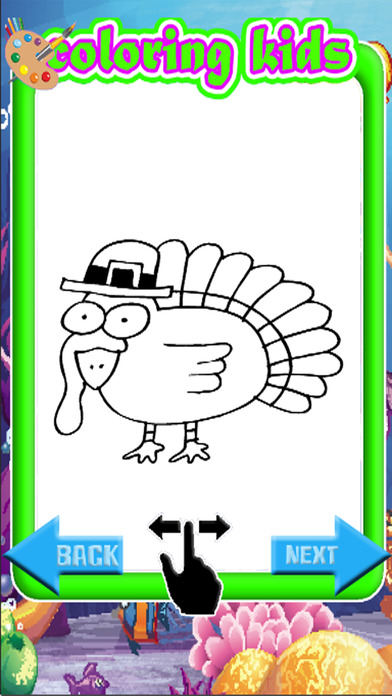 Turkeys Animal Coloring Book Games Education screenshot 2