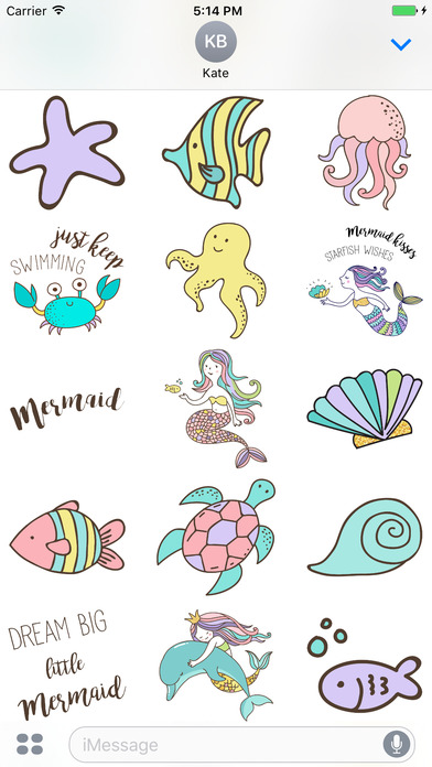 Little Mermaid - Sticker Pack screenshot 4