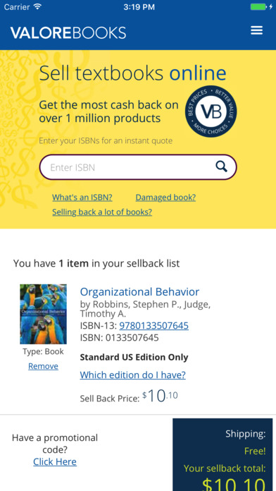 ValoreBooks Sellback screenshot 4