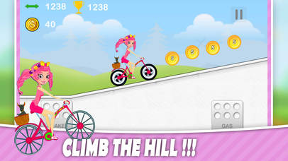 Little Biker Sweet Girl Cycling For Shopping Game screenshot 2