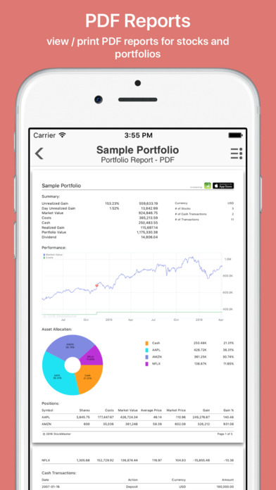 Stock options app for android
