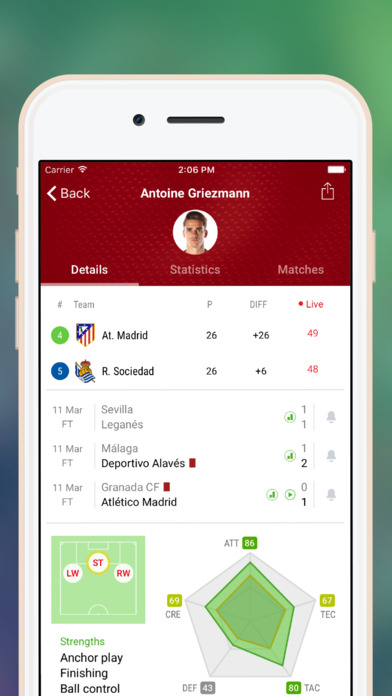 Scores app screenshot 1