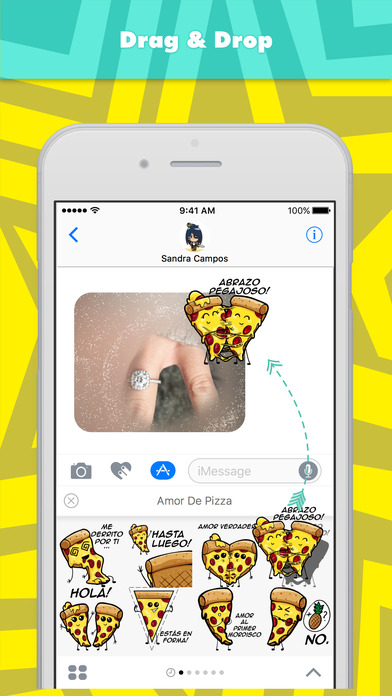 Stickers Amor De Pizza de Xelidhean screenshot 3
