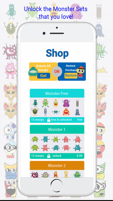Monster Emoji and Custom Keyboard screenshot 4