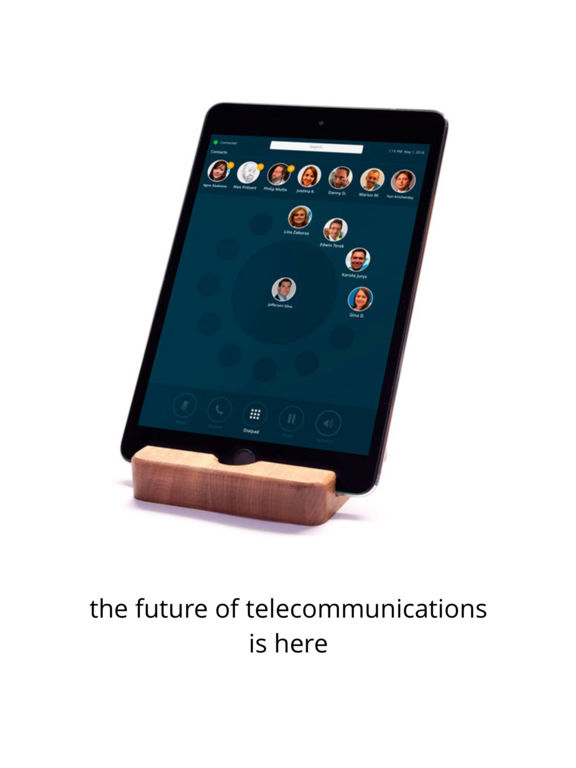 Screenshots of call.center softphone for iPad