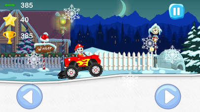 Winter Pups Truck kids Racing Game for Paw Patrol screenshot 3