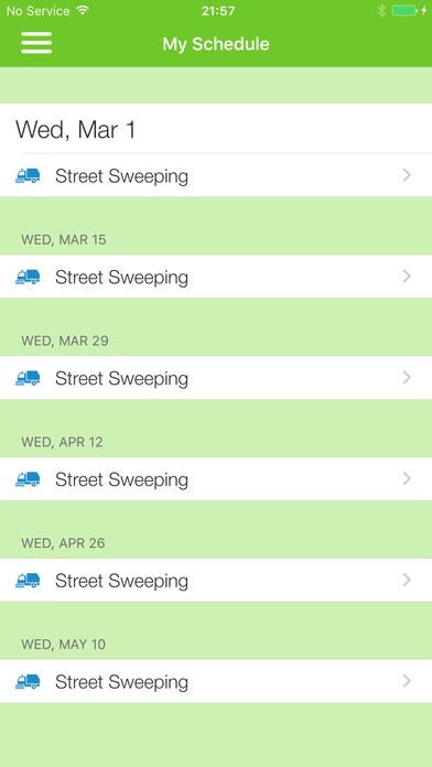 Sunnyvale Street Sweeping screenshot 3