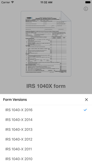 1040X Form screenshot 2