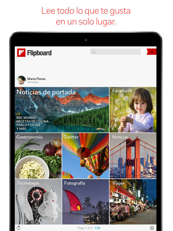 Captura de pantalla del iPad 1