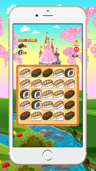 Princess Sushi - Girls Feed Foods Match screenshot 3