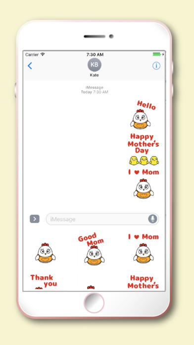 Chicken Mom Moji Kawaii emoji screenshot 3