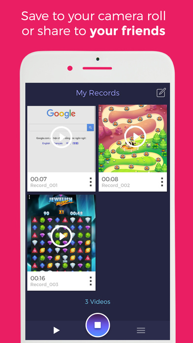 Game Recorder: Record web H5 Games as Videos HD screenshot 2