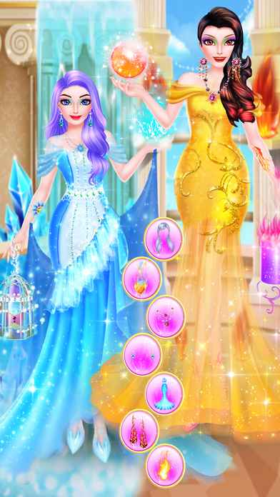 Ice VS Fire Princess Makeup screenshot 4