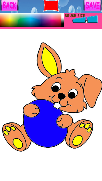 Rabbit Cartoon Coloring Book Education screenshot 2