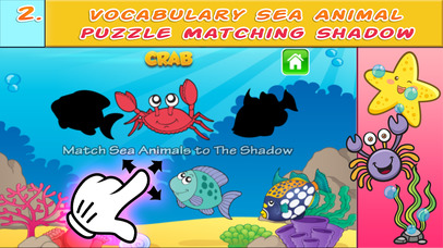 Learn English Vocabulary Sea Animal Coloring Pages screenshot 3