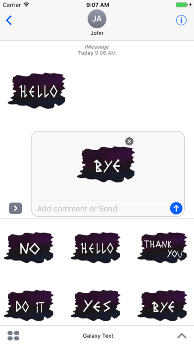 Galaxy Text Stickers screenshot 3