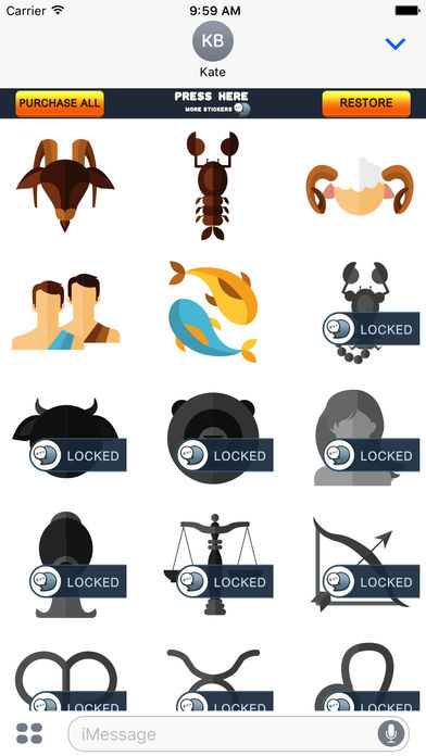 Astrological Zodiac Stickers for iMessage screenshot 3