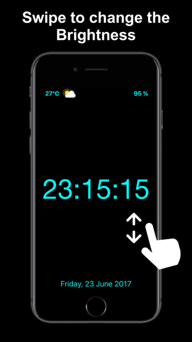 Table Clock PRO with many colors, date and weather screenshot 3