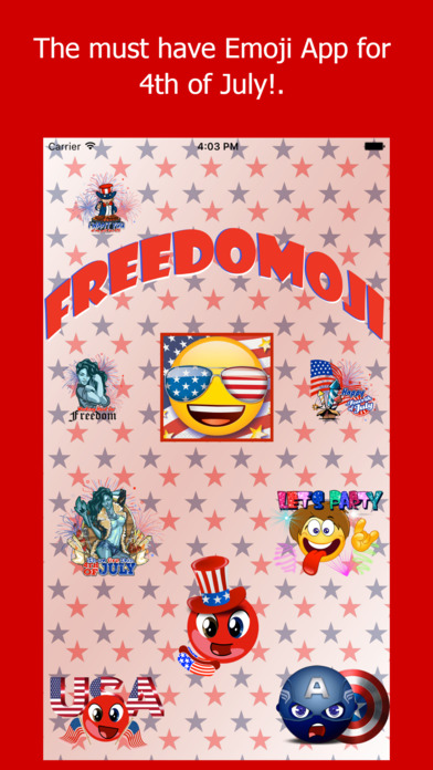 Freedomoji - 4th of July, USA, America Emojis screenshot 2