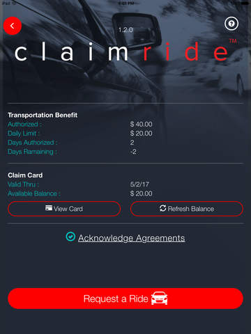ClaimRide screenshot 2