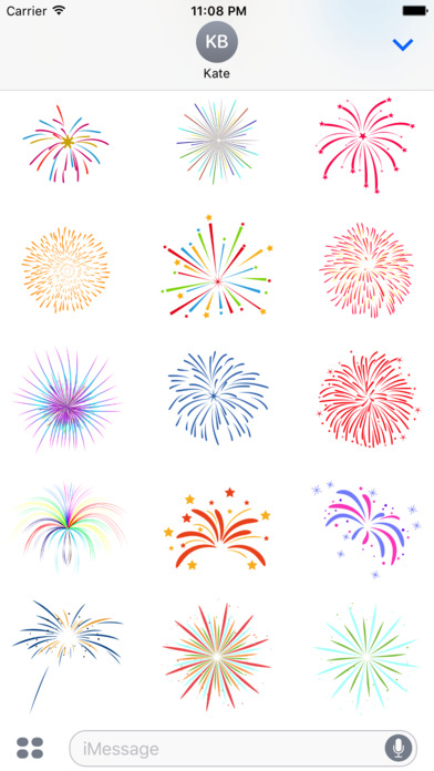 Animated Fireworks Celebration Stickers screenshot 2