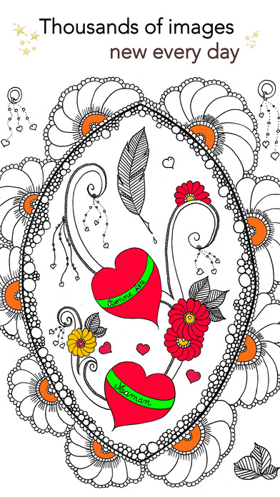 Florals Adults Coloring Book Flowers Relief Stress screenshot 2