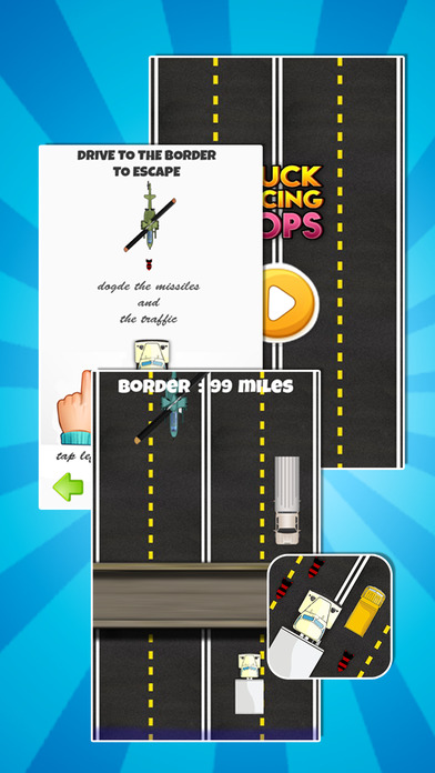 Car games: Truck Racing Cops screenshot 2