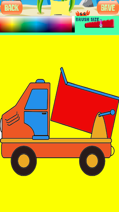 Coloring Book Pages Dump Truck Version screenshot 3