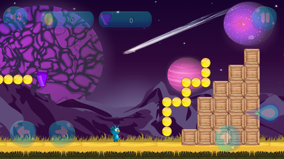 Blue Monster Run Avoid Enemies and Obstacles screenshot 3