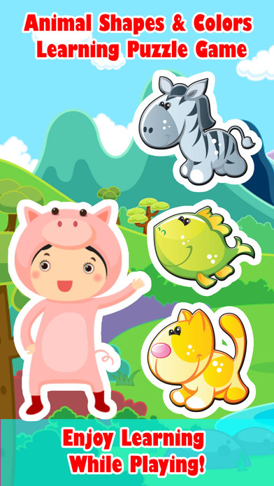 Animal Shapes & Colors Learning Puzzle Game screenshot 3
