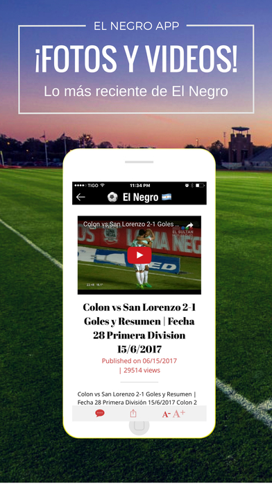 El Negro App - Fútbol de Santa Fe, Argentina screenshot 3