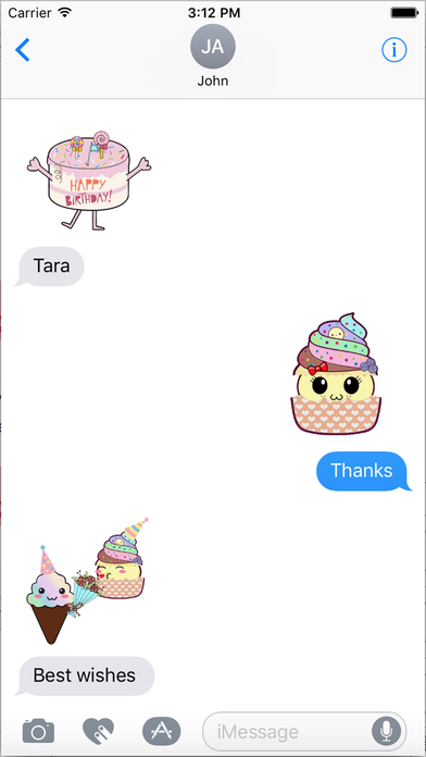 Birthday Emoji Pro with Sticker Pack for iMessage screenshot 3
