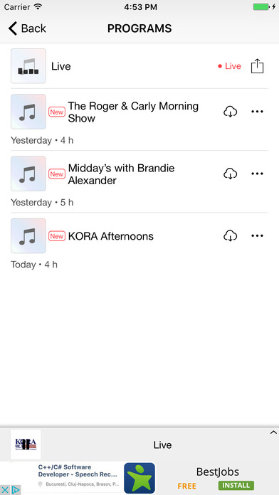 KORA-FM screenshot 4