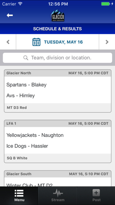 Glacier Hockey Tournaments screenshot 2