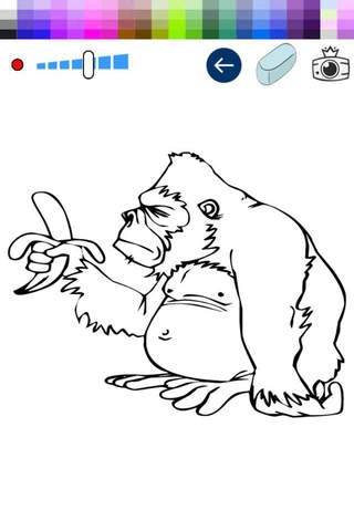 The Gorilla and Monkey Coloring Book For Kids screenshot 2