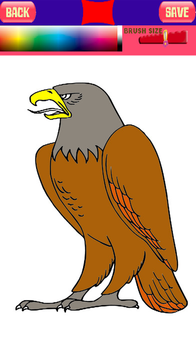 Big Animal Coloring Book Eagles Games Education screenshot 2