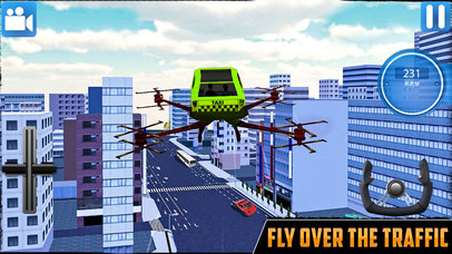 Futuristic Flying Drone Taxi Driving Simulation screenshot 4