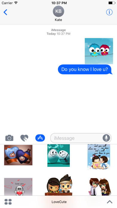 LoveCute - Love Cute Emojis And Stickers screenshot 2
