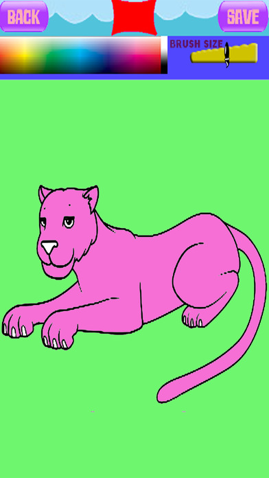 Panther Cartoon Coloring Book Of Tiger screenshot 2