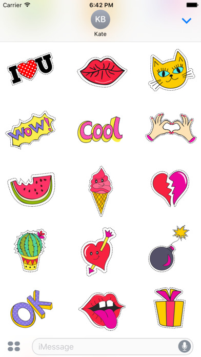 "Love" - pop art stickers for photos screenshot 4