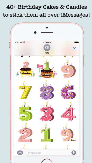 Birthday Wishes Cakes & Candles Emojis screenshot 4