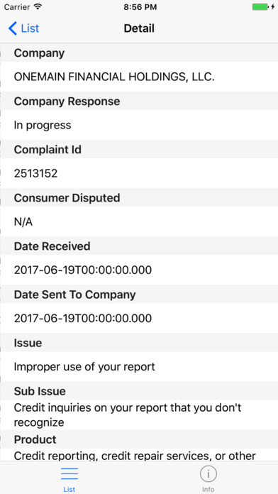 Consumer Complaints - Financial Services & Product screenshot 3