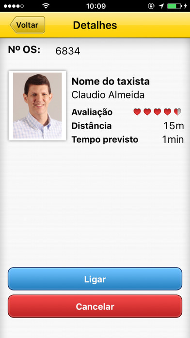 Amarelinho - Rio taxi app screenshot 4