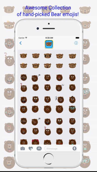 BearMoji - 80+Cute Bear Emojis for Bear Lovers screenshot 3