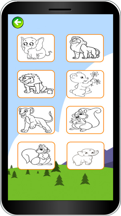 Fantastic Animal Forest Zoo Colouring Page Game screenshot 2