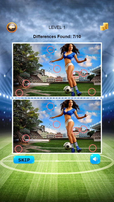 Find and Spot The Differences Football Soccer Star screenshot 2