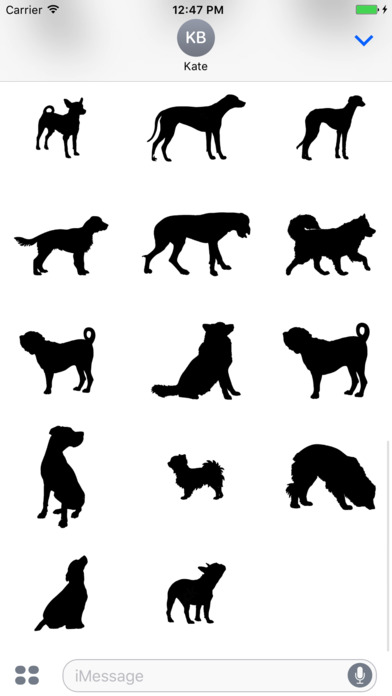 Dog silhouettes stickers emoji screenshot 4
