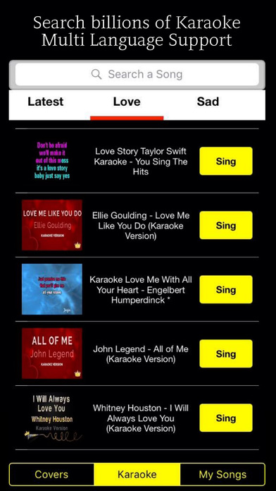 Singer! Karaoke Music - Search and Sing screenshot 2