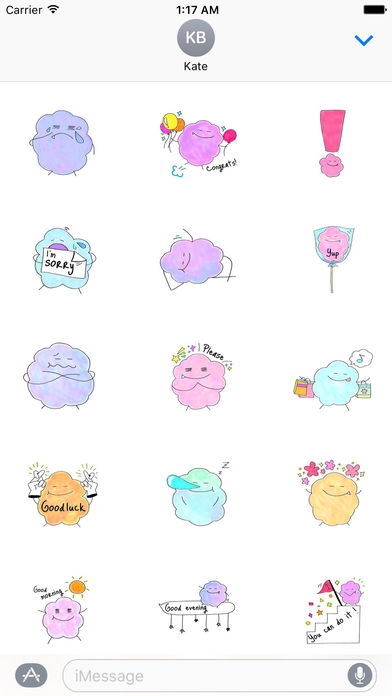 Sweet Cotton Candy - Colorful Sticker screenshot 2