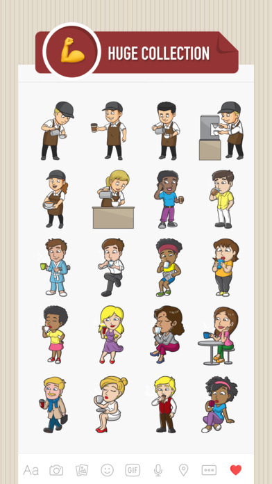 CoffeeMoji - coffee stickers & emoji for iMessage screenshot 3